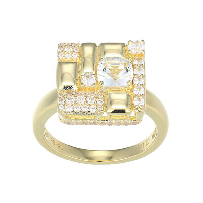 Anillo en plata con Topacio blanco (Adela Silber)