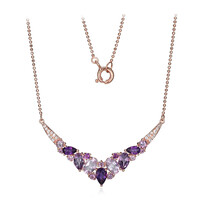 Collar en plata con Amatista de Zambia