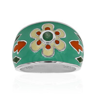 Anillo en plata con Esmeralda de Brasil (TPC)