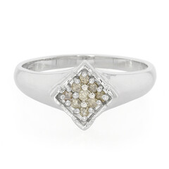 Anillo en plata con Diamante chocolate