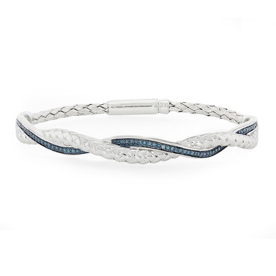 Brazalete en plata con Diamante azul