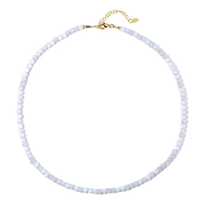 Collar en plata con Ágata de lazo azul