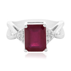 Anillo en plata con Rubí de Madagascar