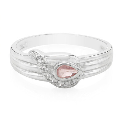 Anillo en plata con Zafiro Padparadscha