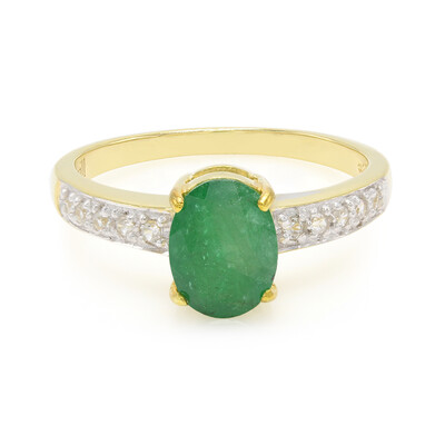 Anillo en plata con Esmeralda de Bahía