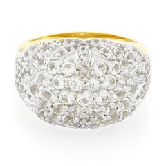 Anillo en plata con Topacio blanco