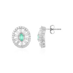 Pendientes en plata con Esmeralda de Colombia