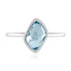 Anillo en oro con Topacio azul cielo