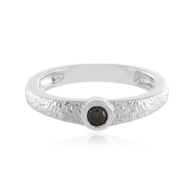 Anillo en plata con Diamante negro