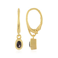 Pendientes en plata con Zafiro estrella negra