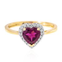 Anillo en oro con Rodolita