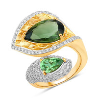 Anillo en oro con Turmalina verde (SUHANA)