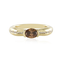 Anillo en oro con Diamante chocolate SI2 (de Melo)