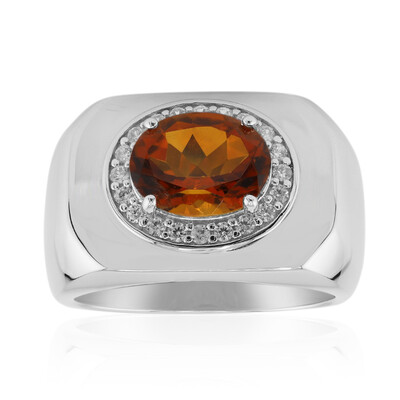 Anillo en plata con Citrino de Madeira