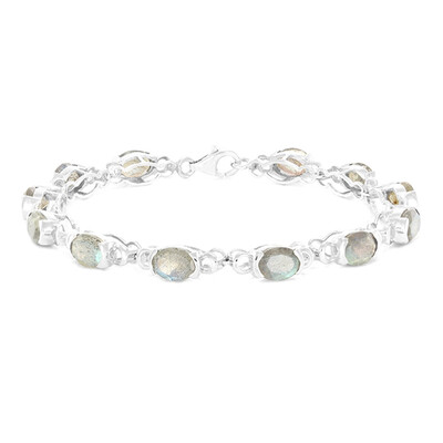 Brazalete en plata con Labradorita