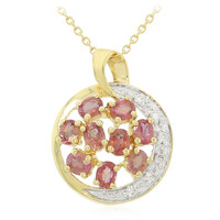 Collar en oro con Zafiro Padparascha no calentado (AMAYANI)