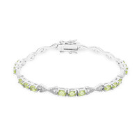 Brazalete en plata con Peridoto