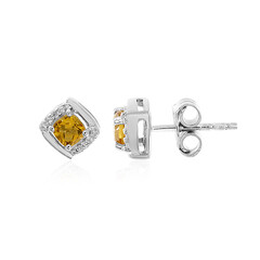 Pendientes en plata con Citrino