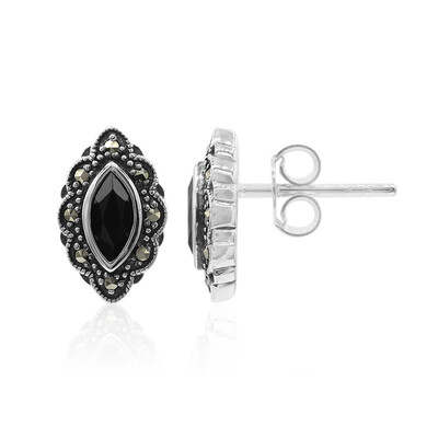 Pendientes en plata con Espinela negra
