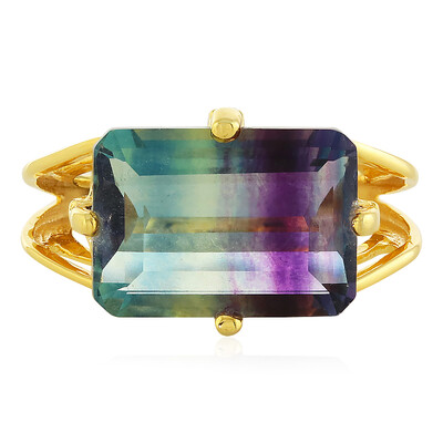 Anillo en plata con Fluorita multicolor