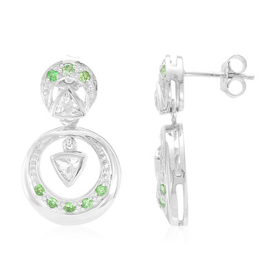 Pendientes en plata con Goshenita