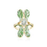Anillo en plata con Amatista verde (Adela Silber)
