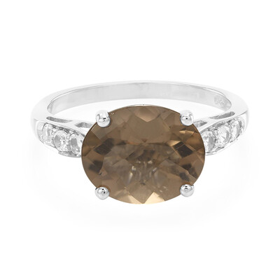 Anillo en plata con Cuarzo ahumado