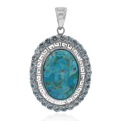 Colgante en plata con Turquesa azul del Mohave Kingman (Art of Nature)