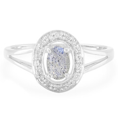 Anillo en plata con Labradorita