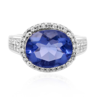 Anillo en plata con Fluorita de color cambiante