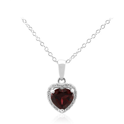 Collar en plata con Rodolita