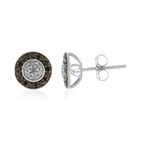 Pendientes en plata con Diamante I4 (J)