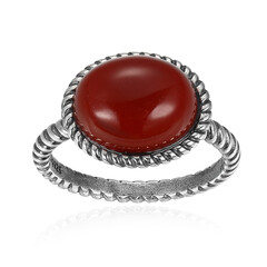 Anillo en plata con Ágata roja