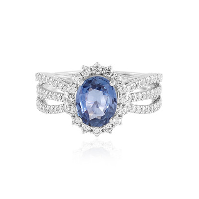 Anillo en oro con Zafiro de Ceilán