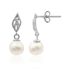 Pendientes en plata con Perla Freshwater