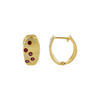Pendientes en plata con Espinela roja noble