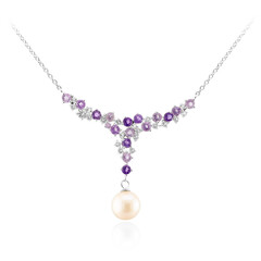 Collar en plata con Perla blanca Freshwater