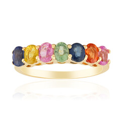 Anillo en plata con Zafiro verde