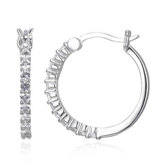 Pendientes en plata con Topacio blanco