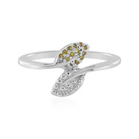 Anillo en plata con Diamante amarillo SI1