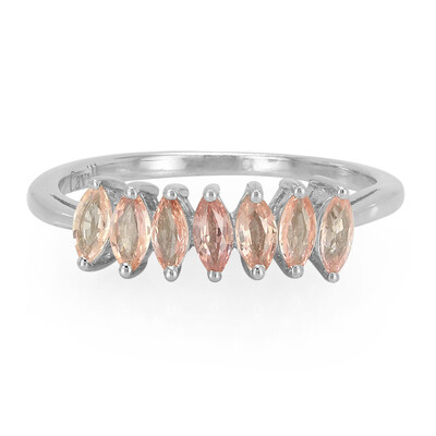 Anillo en plata con Zafiro Padparadscha