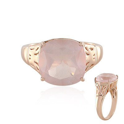 Anillo en plata con Cuarzo rosa
