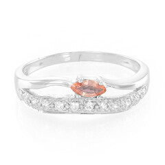 Anillo en plata con Zafiro Padparadscha