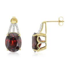 Pendientes en oro con Granate espesartina (AMAYANI)