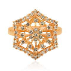 Anillo en oro con Diamante rosa de Francia de Argyle SI1
