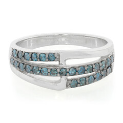 Anillo en plata con Diamante fantasía