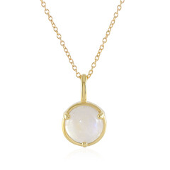 Collar en plata con Piedra de Luna arcoíris
