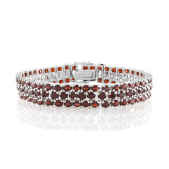 Brazalete en plata con Granate de Mozambique