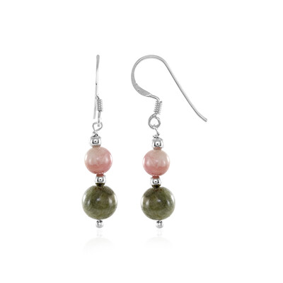 Pendientes en plata con Turmalina verde