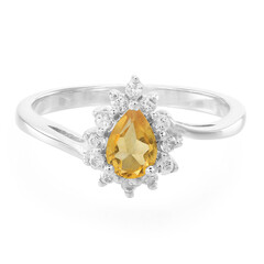 Anillo en plata con Citrino